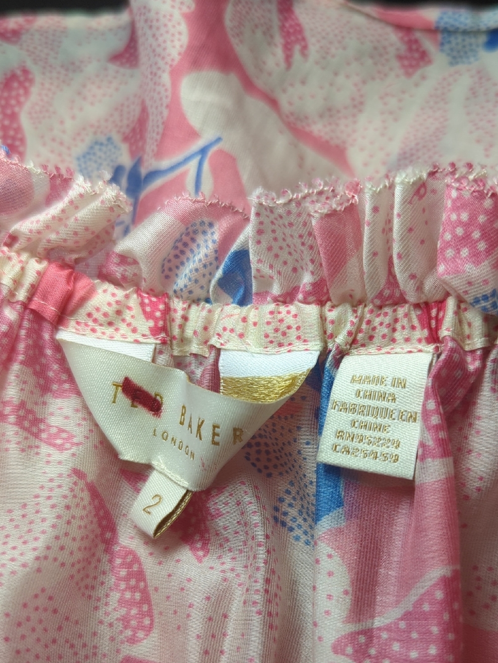 Ted Baker London Harina Off The Shoulder Pink Top - Picture 8 of 11